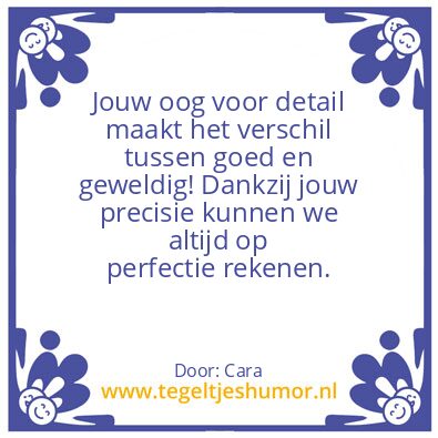 Tegeltje: collega