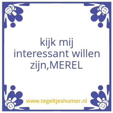 Tegeltje: MEREL