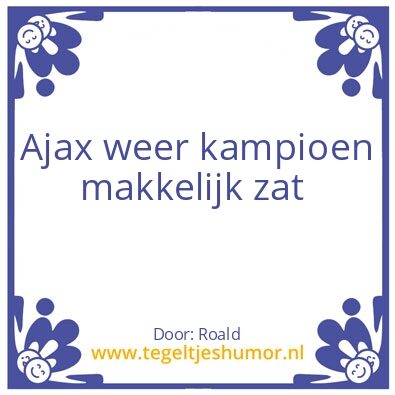 Tegeltje: Ajax psv