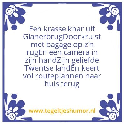 Tegeltje: .