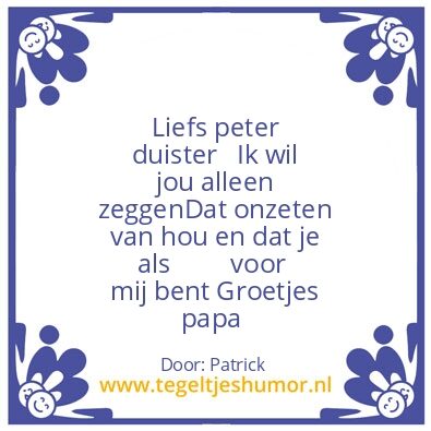 Tegeltje: voor mijn zoon