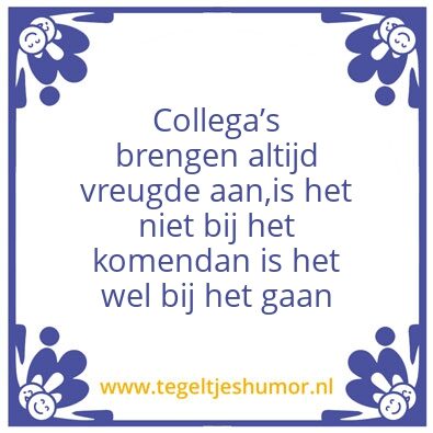 Tegeltje: Grapje