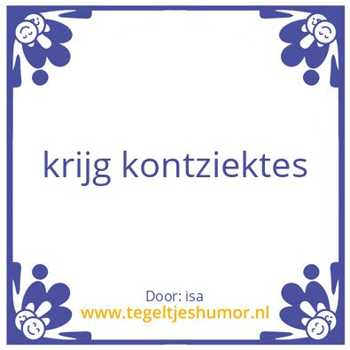 Tegeltje: kont