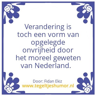 Tegeltje: Tijdgeest