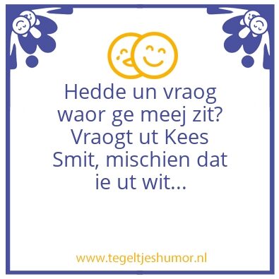 Tegeltje: Smitjes