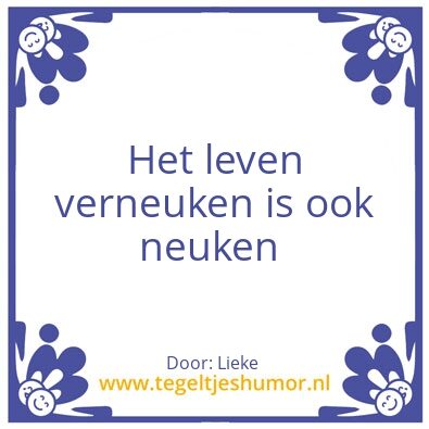 Tegeltje: #hoerVoorhetleven
