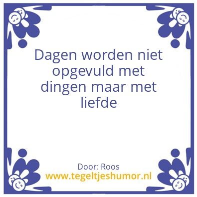 Tegeltje: Rensâ€™ dag