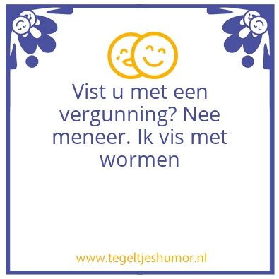 Tegeltje: vissen
