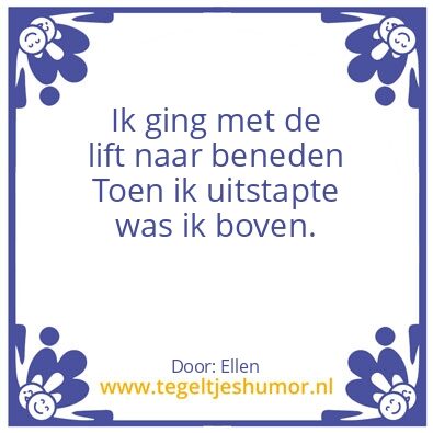 Tegeltje: Lift