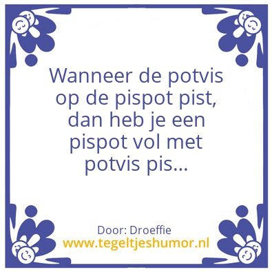 Tegeltje: Pispotvis