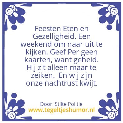 Tegeltje: Weekendje weg