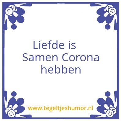 Tegeltje: Corona