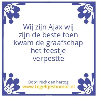 Tegeltje: Ajax