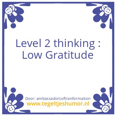 Tegeltje: Level 2 thinking