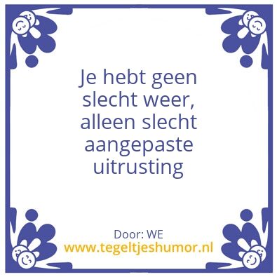 Tegeltje: buitenmens