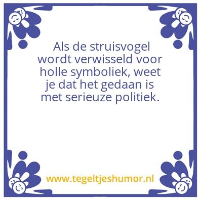 Tegeltje: Politiek