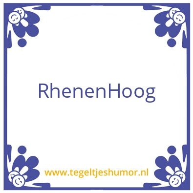Tegeltje: Rhenenhoog