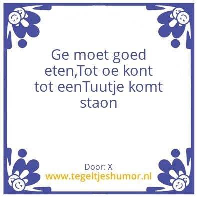Tegeltje: X