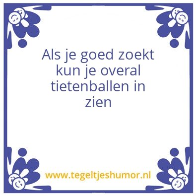 Tegeltje: Tietenballen
