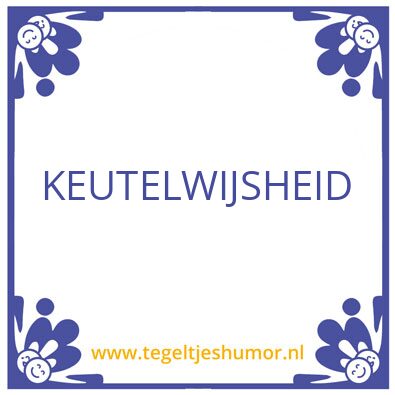 Tegeltje: Wijs