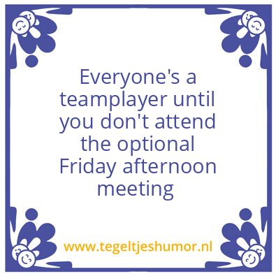 Tegeltje: Teamplayer