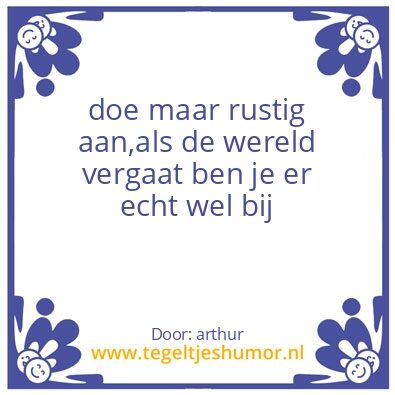 Tegeltje: spreuk
