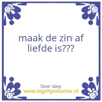 Tegeltje: liefde