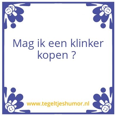 Tegeltje: Klinker