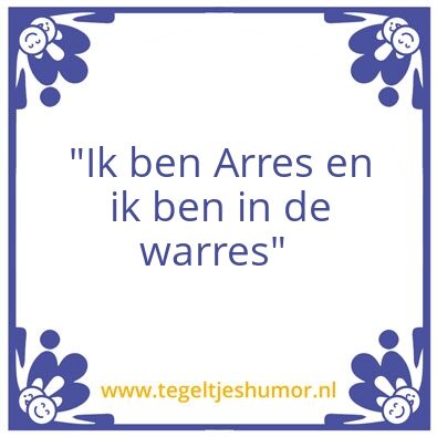 Tegeltje: Arres