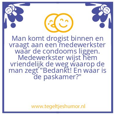 Tegeltje: Condooms kopen