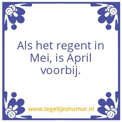 Tegeltje: regen