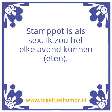 Tegeltje: Stamppot