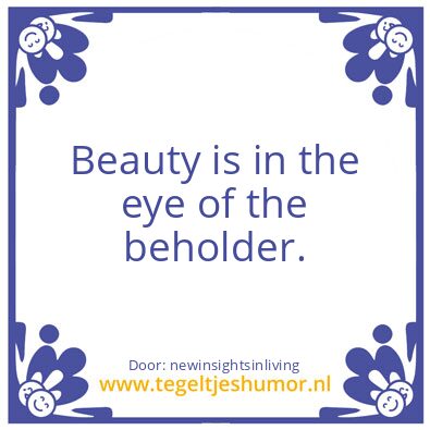 Tegeltje: Beauty