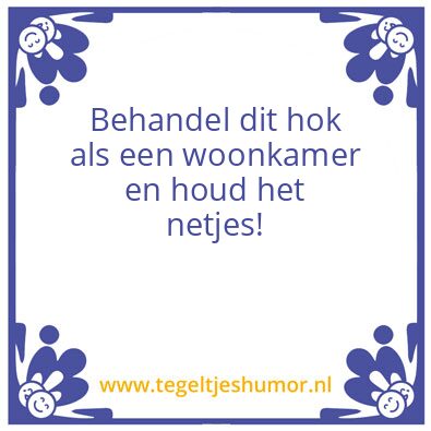 Tegeltje: woonkamer