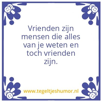 Tegeltje: Vrienden