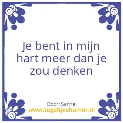 Tegeltje: Hou van jou
