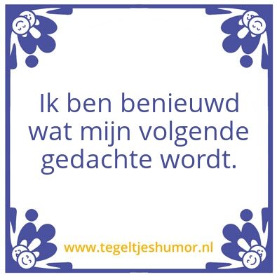 Tegeltje: Maak een einde aan piekeren