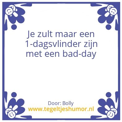 Tegeltje: 1-dagsvlinder