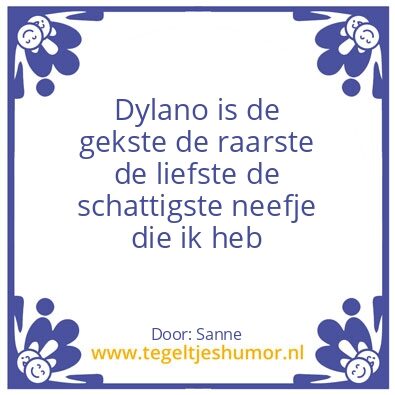 Tegeltje: Sanne