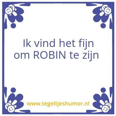 Tegeltje: Robin