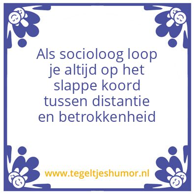 Tegeltje: Socioloog