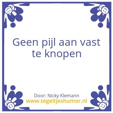 Tegeltje: .