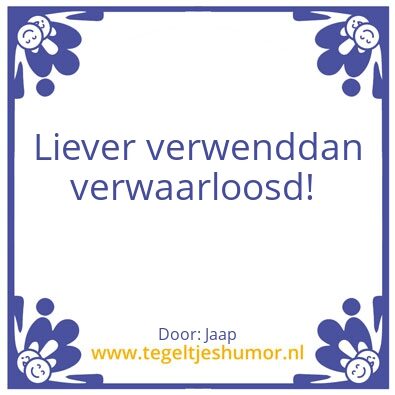Tegeltje: Poekie