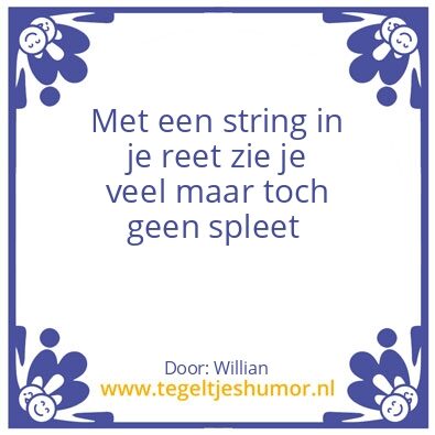 Tegeltje: String