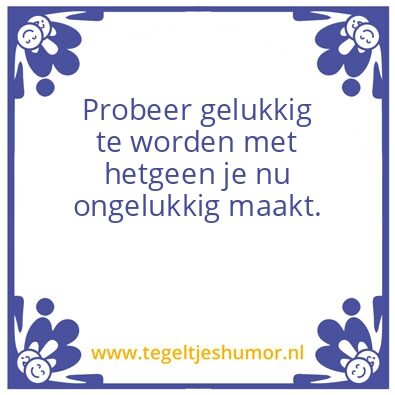Tegeltje: Gelukkig