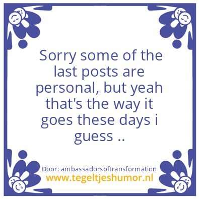 Tegeltje: these days