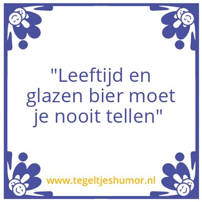 Tegeltje: Leeftijd