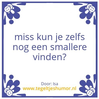 Tegeltje: Miss