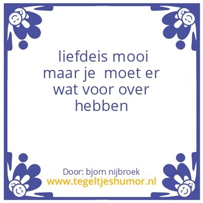 Tegeltje: liefde