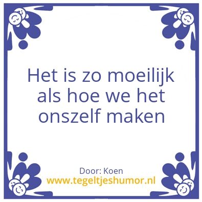 Tegeltje: Tegeltje